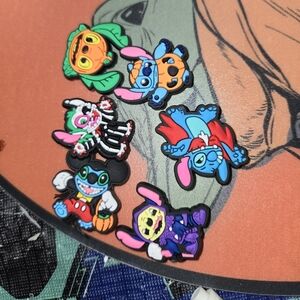 Set of 6  Halloween Stitch  Shoe Charms